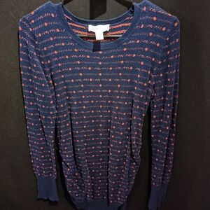 Motherhood Navy and Pink Striped Sweater
